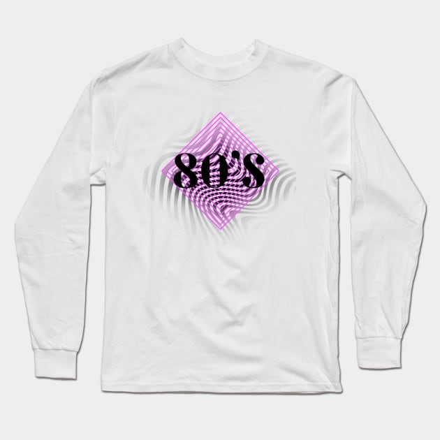 1980 RETRO Pink Long Sleeve T-Shirt by SartorisArt1